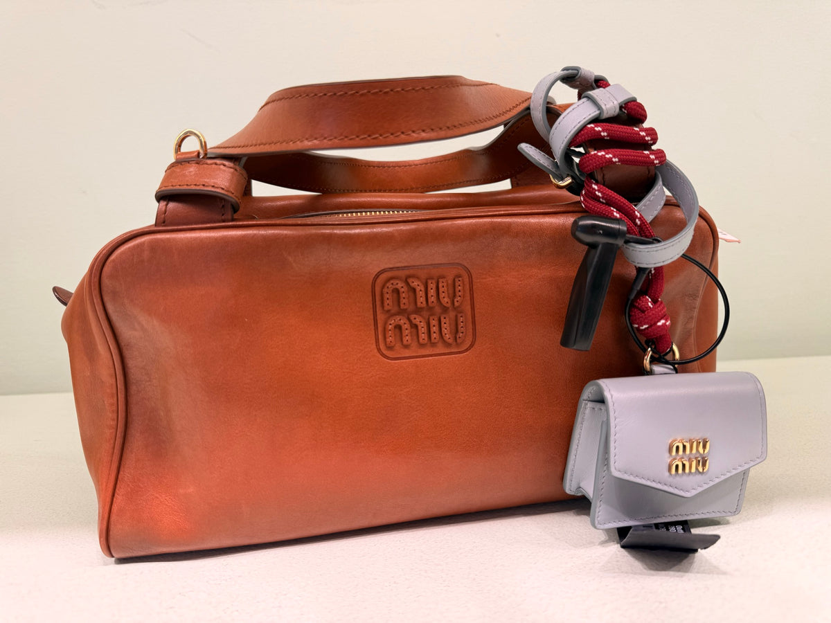 Miu Miu — Bauletto In Pelle, Cognac