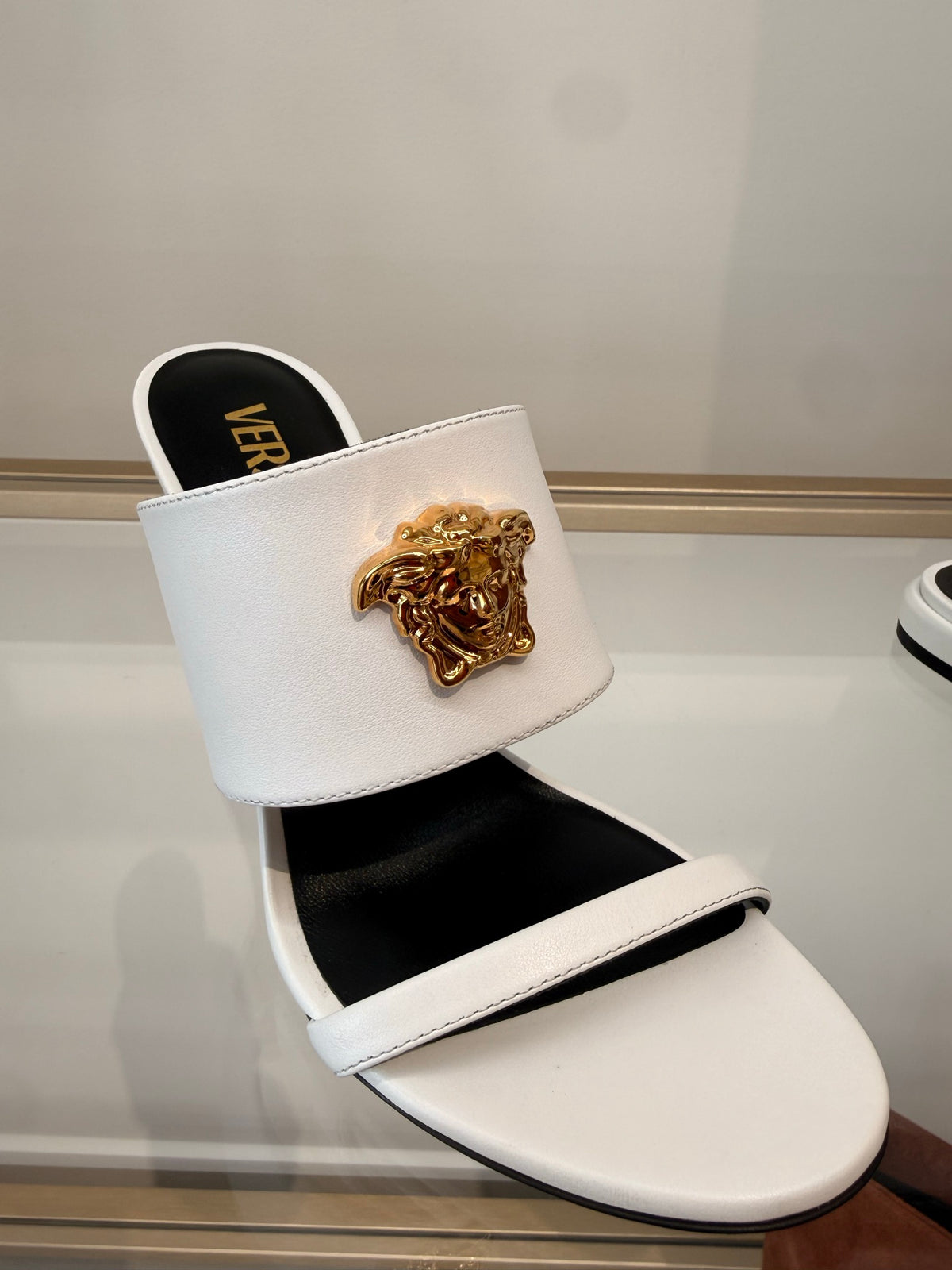 Versace — Medusa Mule (Calf Leather), White