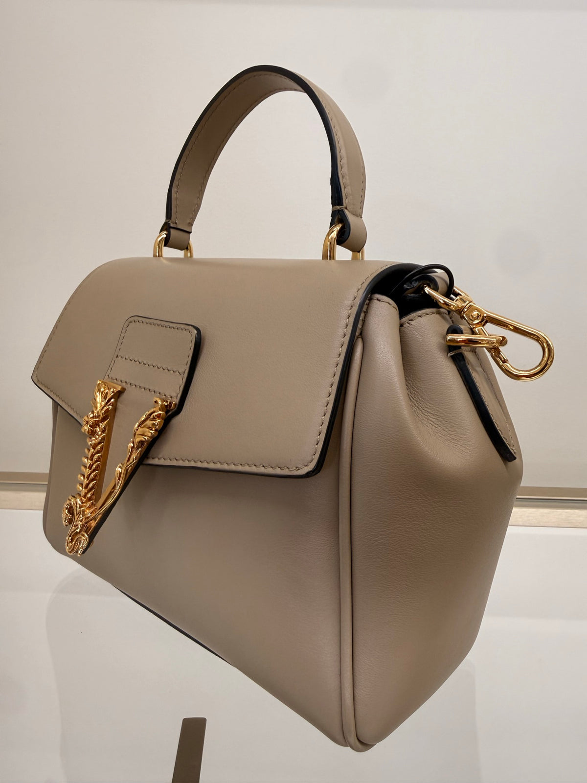 Versace — Top handle (Calf Leather), Beige