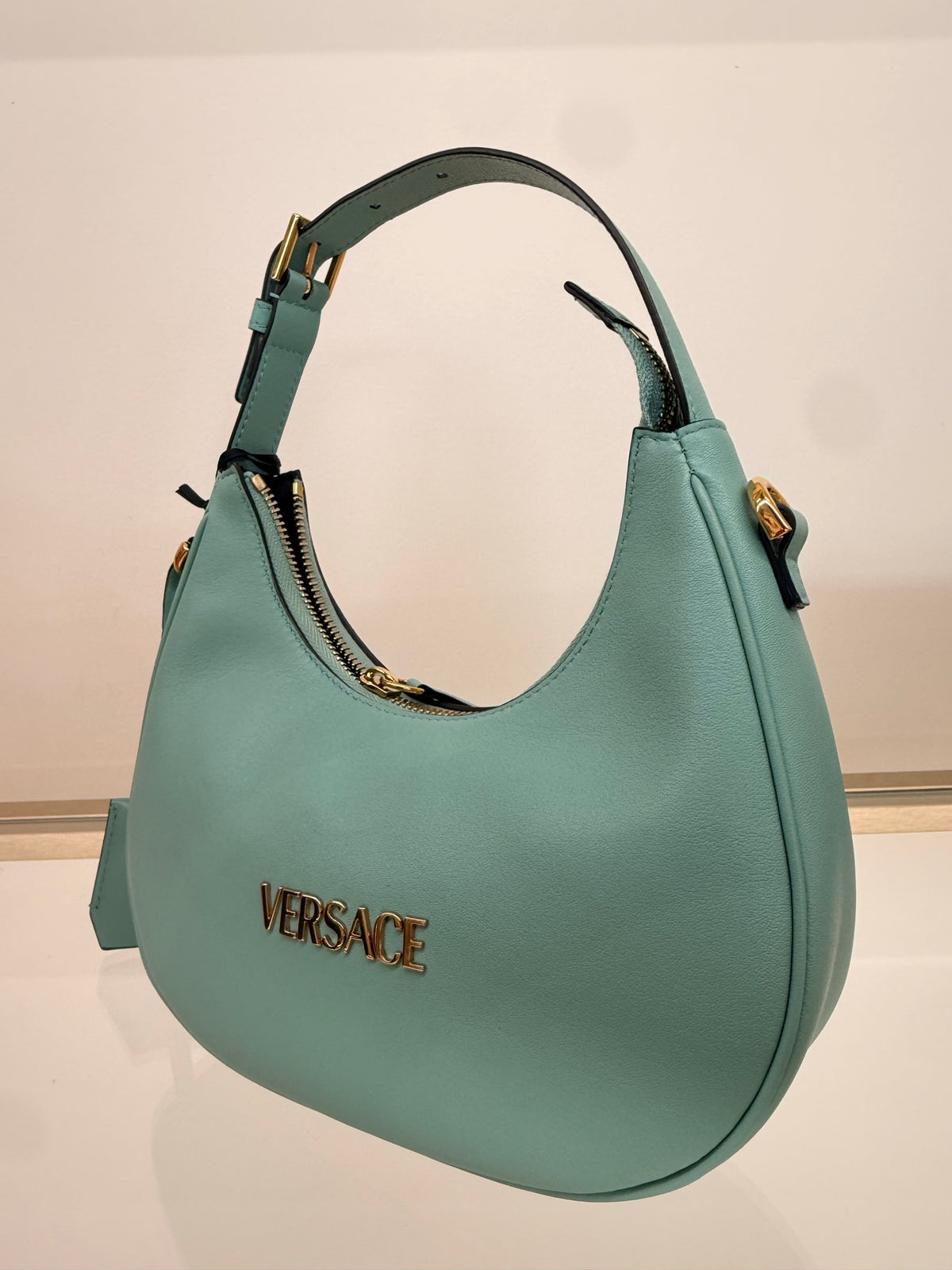Versace — Half Moon Bag (Leather), Mint