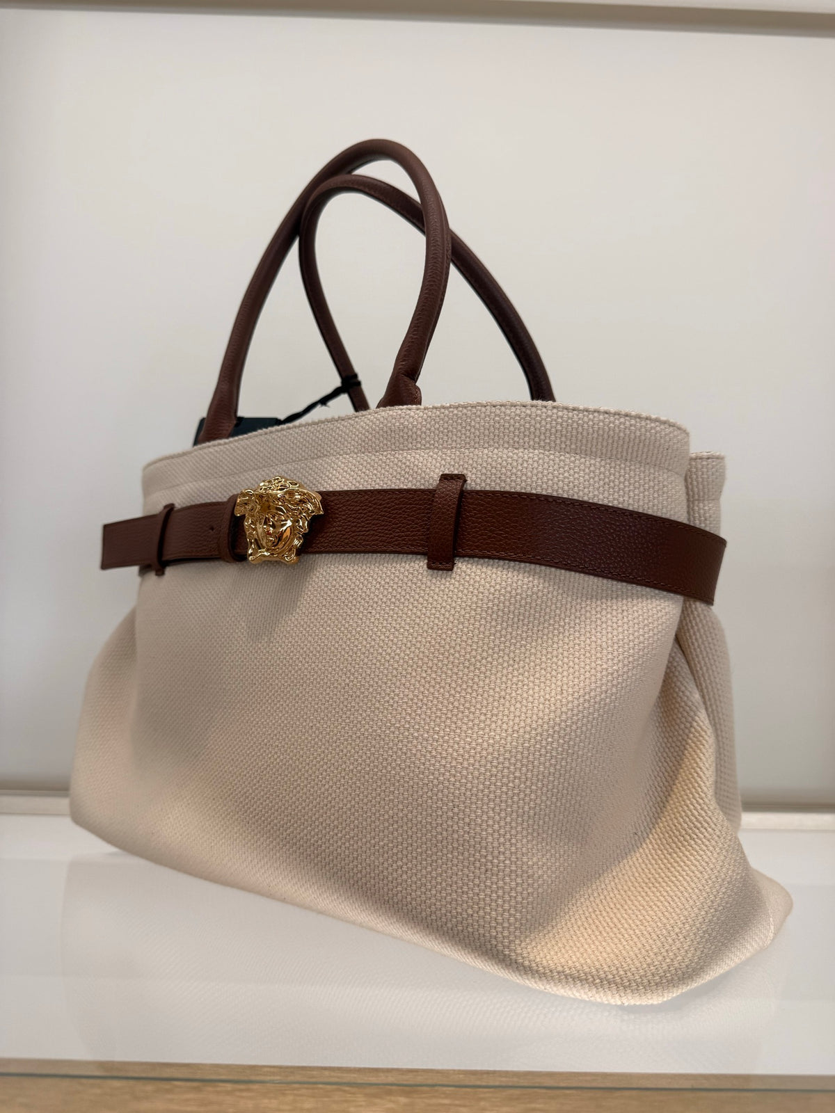 Versace — Large Tote (Calf Leather), Brown