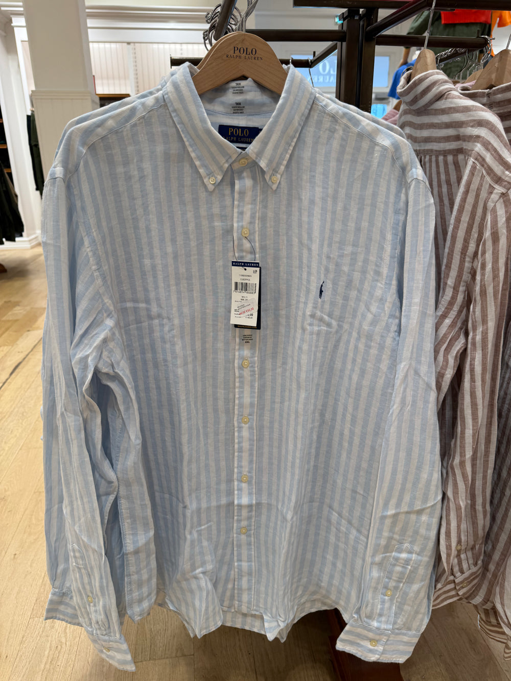 Shirt Ralph Lauren Light Blue and White stripes