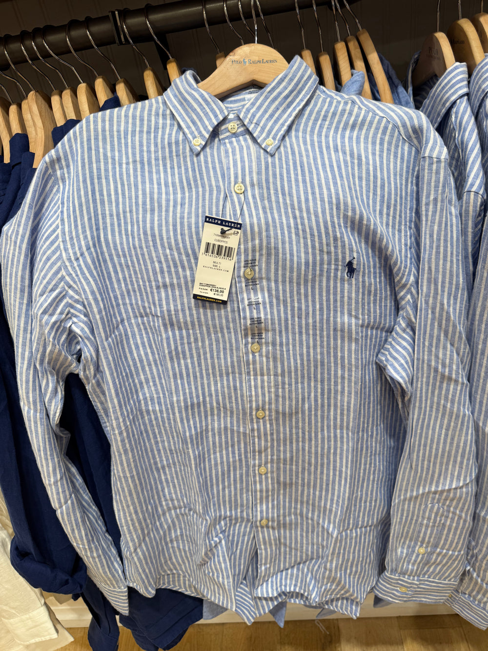 Shirt Ralph Lauren Blue and White stripes