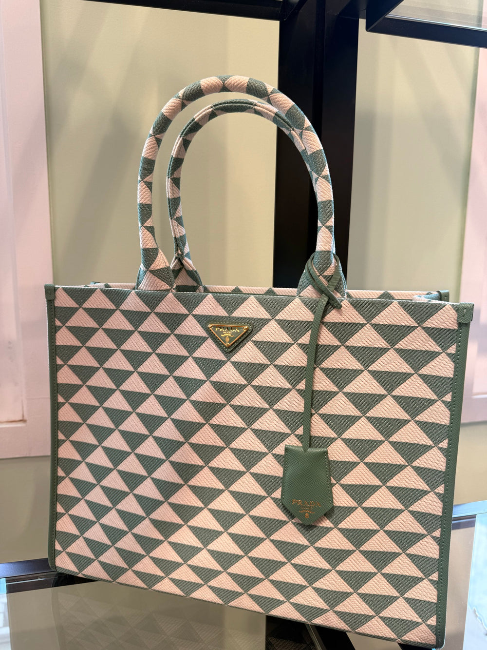 Prada — Shopping In Tessuto, Symbol, Salvia