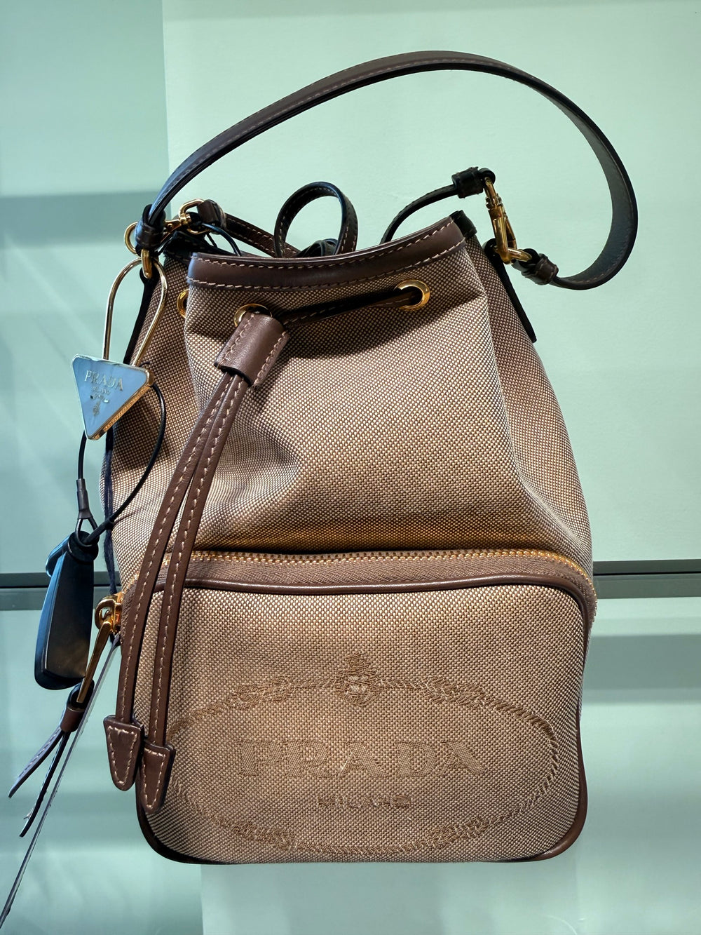 Prada — Portachiavi In Metallo, Gold