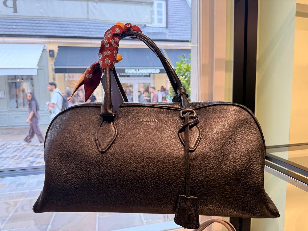 Prada — FOULARD IN TESSUTO, Moutard