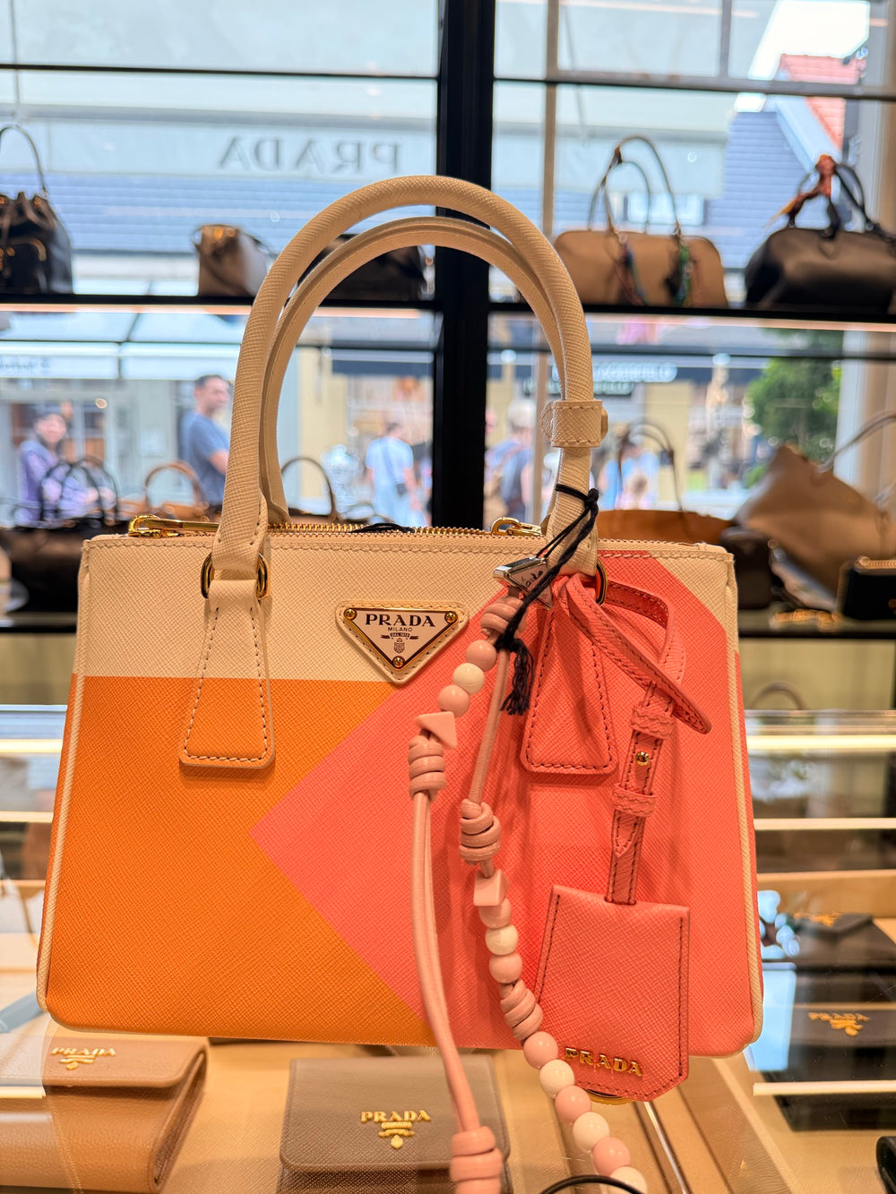 Prada — Borsa A Mano In Pelle, Corn