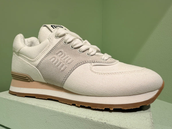 Miu Miu — Calzature Donna (Denim Washed), White