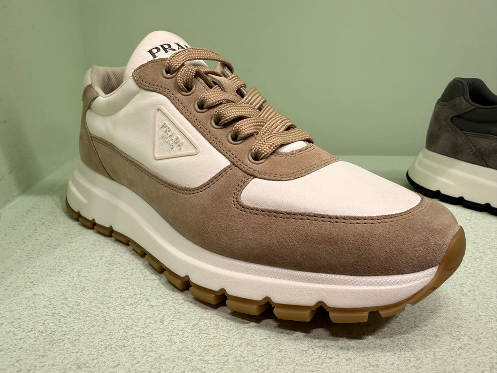 Prada — Sneaker, Desert+Ivory