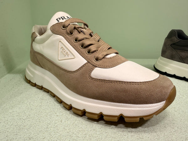 Prada — Sneaker, Desert+Ivory