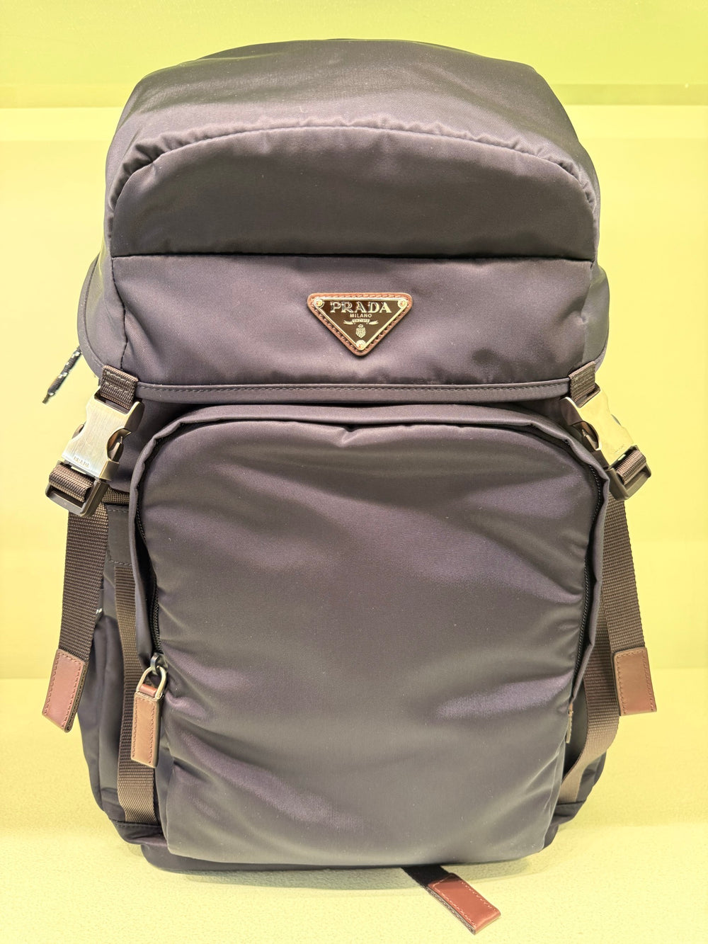 Prada — Zaino In Tessuto, Brandy