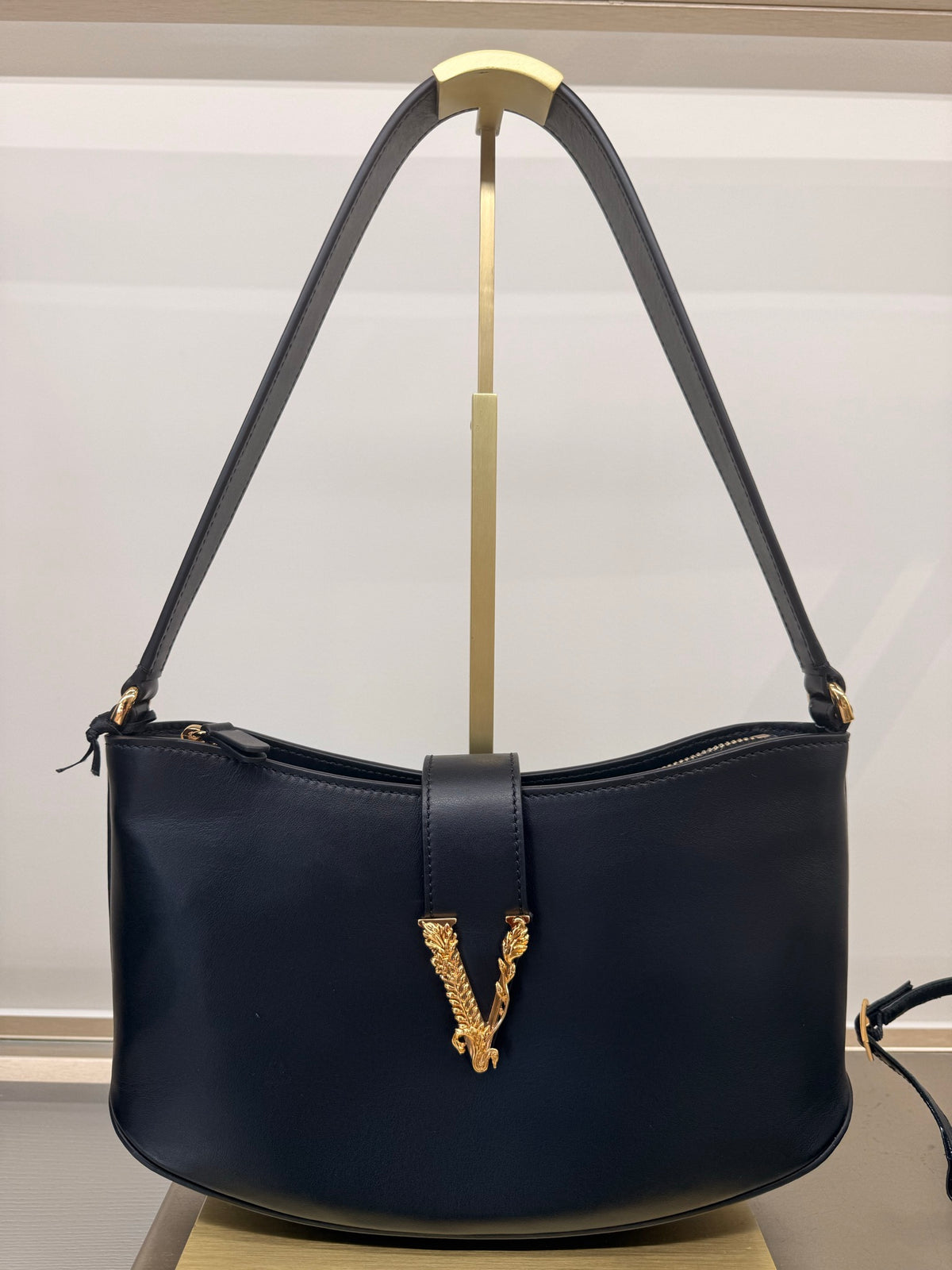 Versace — Mini Hobo (Calf Leather), Black