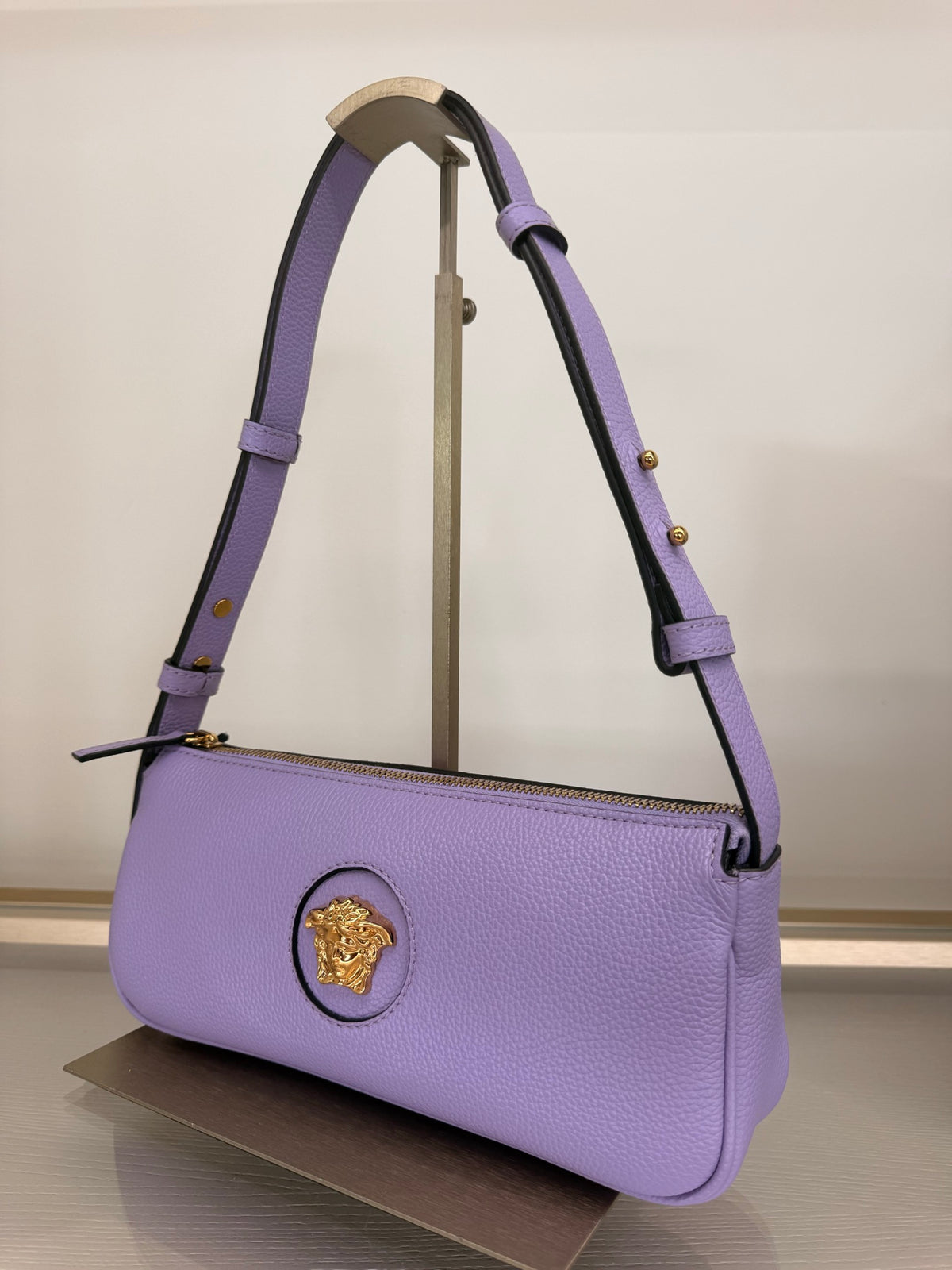 Versace — Shoulder Bag (Calf Leather), Purple