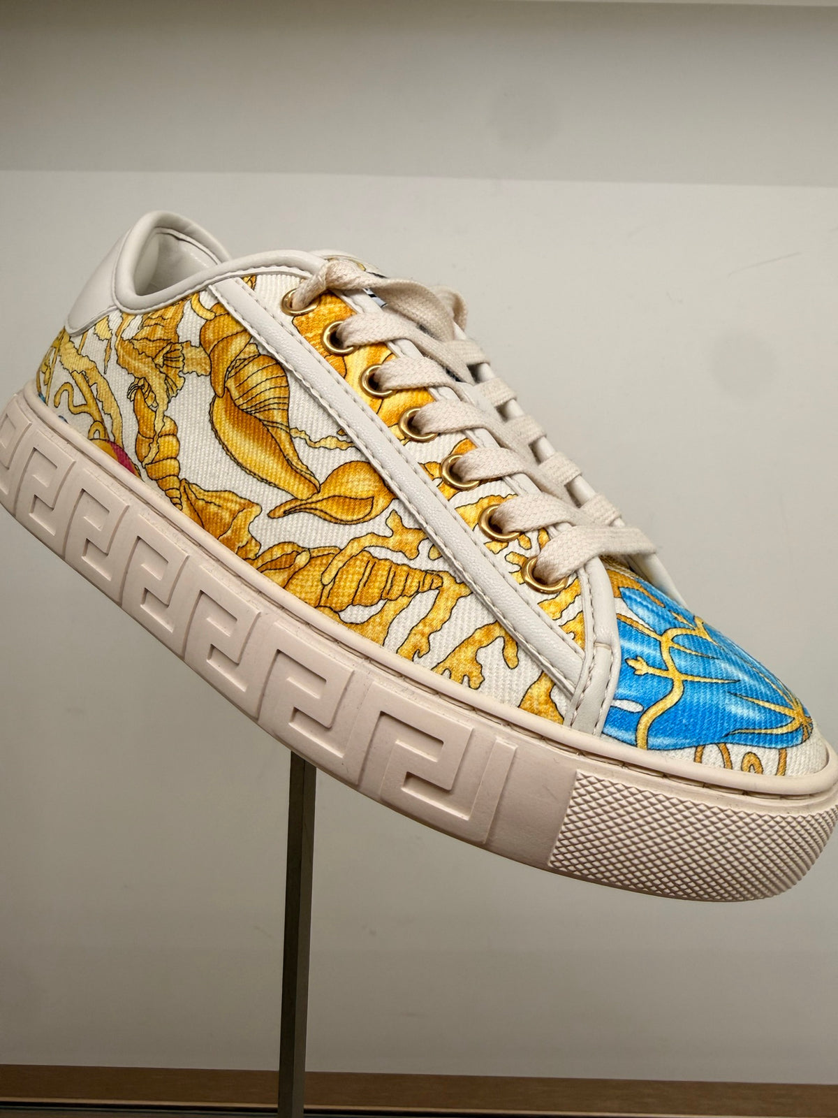 Versace — Sneaker Barocque, Multicolor+White