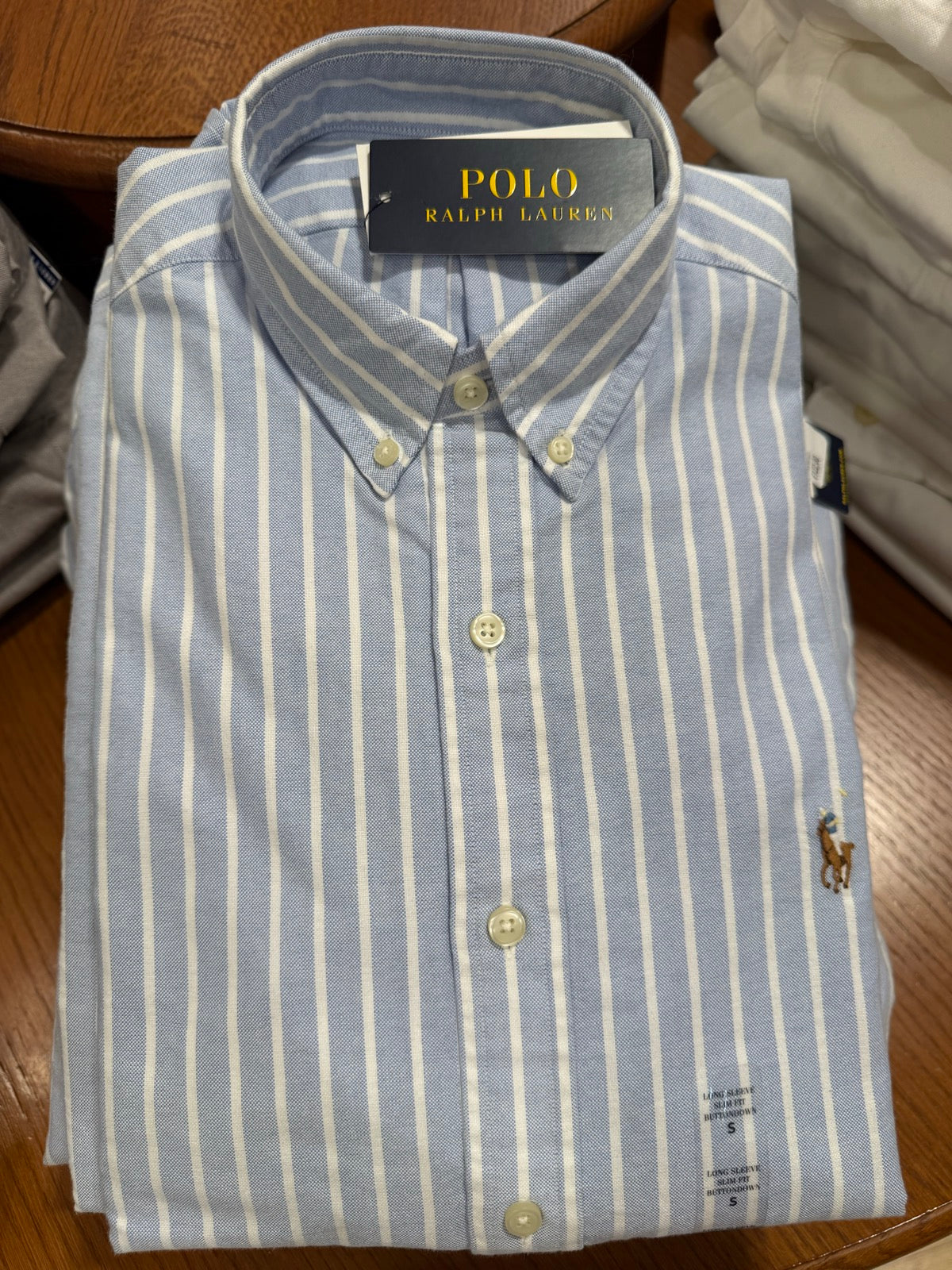 Polo Ralph Lauren Blue stripe oxford shirt