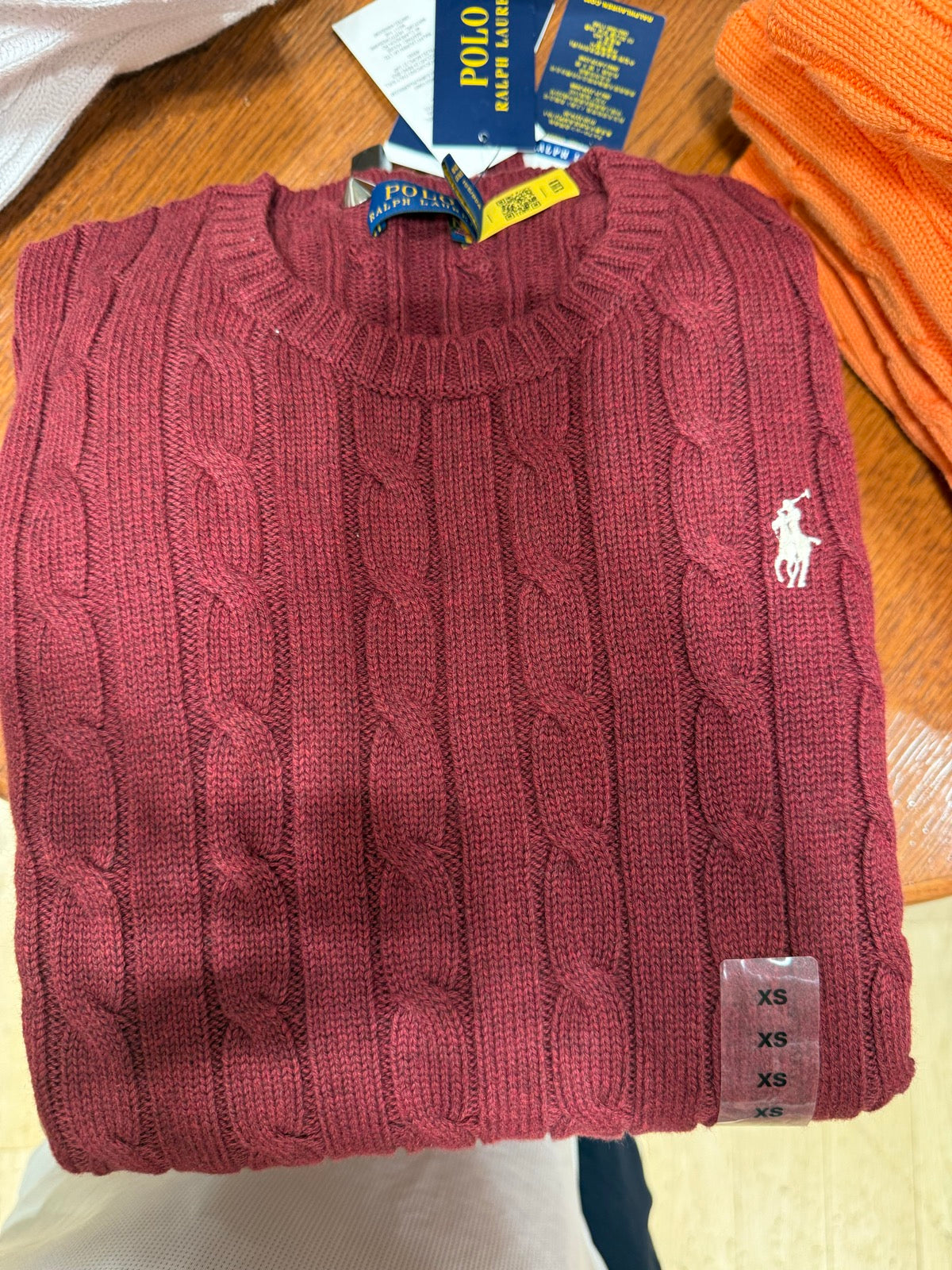 Polo Ralph Lauren Bordeaux cable sweater