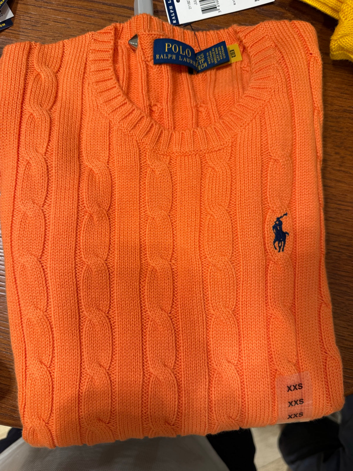 Polo Ralph Lauren Orange cable sweater