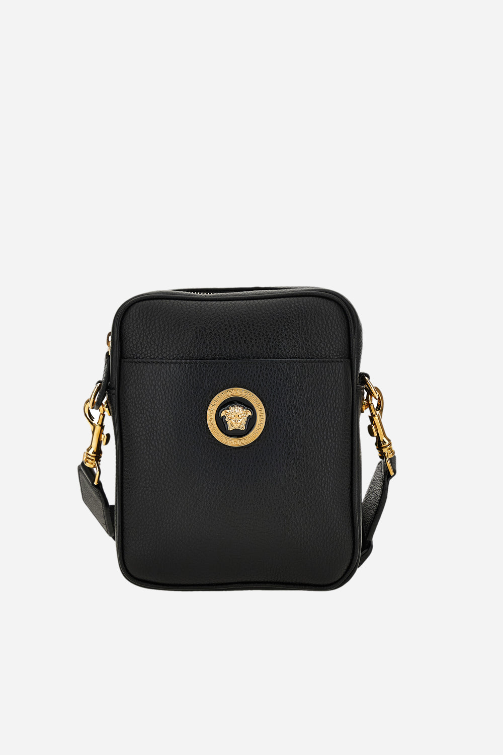 Versace — Icon Messenger In Grainy Calf Leather
