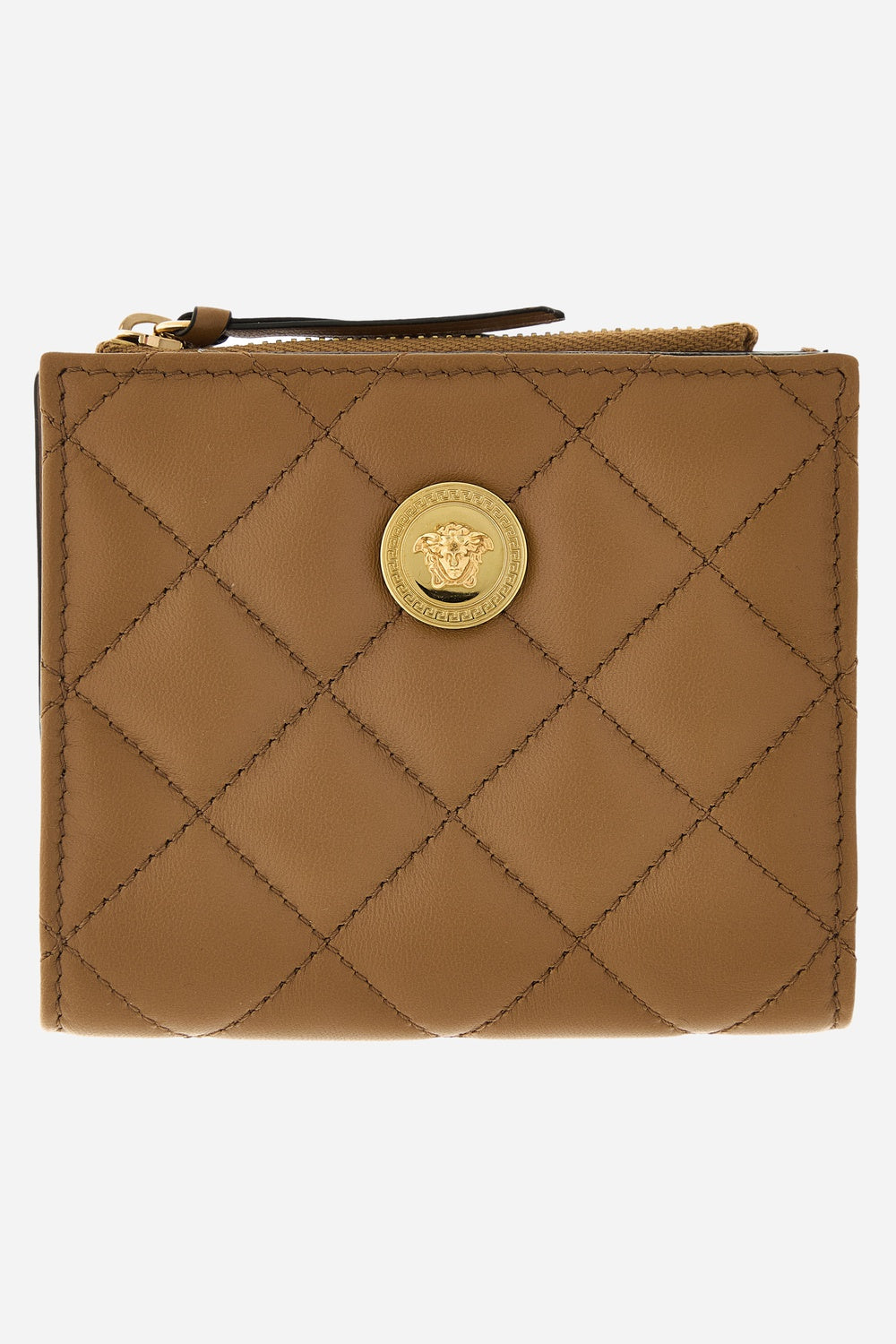 Versace — Icon Wallet In Quilted Lamb Leather