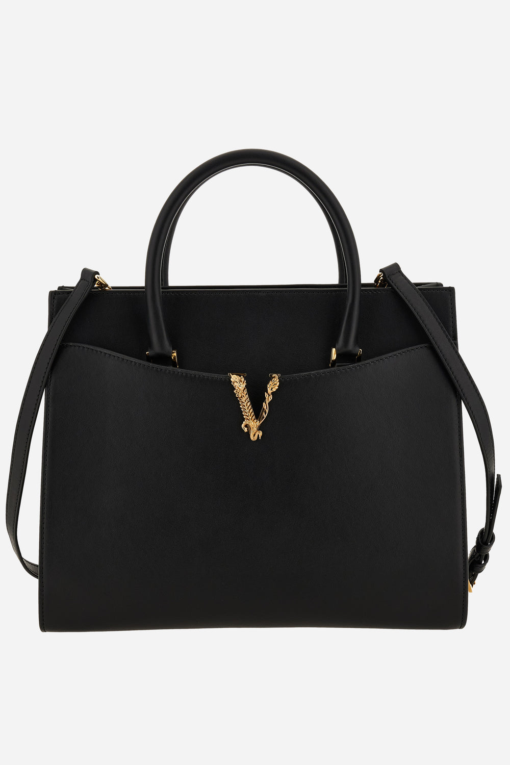 Versace — Virtus Large Top Handle In Calf Leather