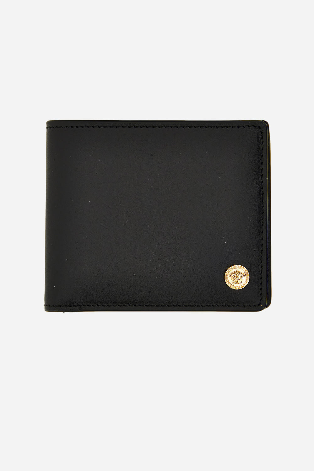 Versace — Icon Bifold Wallet W/Coin Pocket In Calf Leather