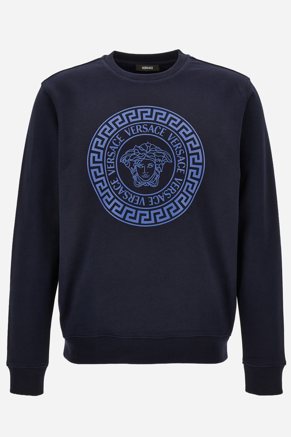 Versace — Sweatshirt In Non-Brushed Sweatshirt Fabric + Thickened Versace Greek Medusa Print