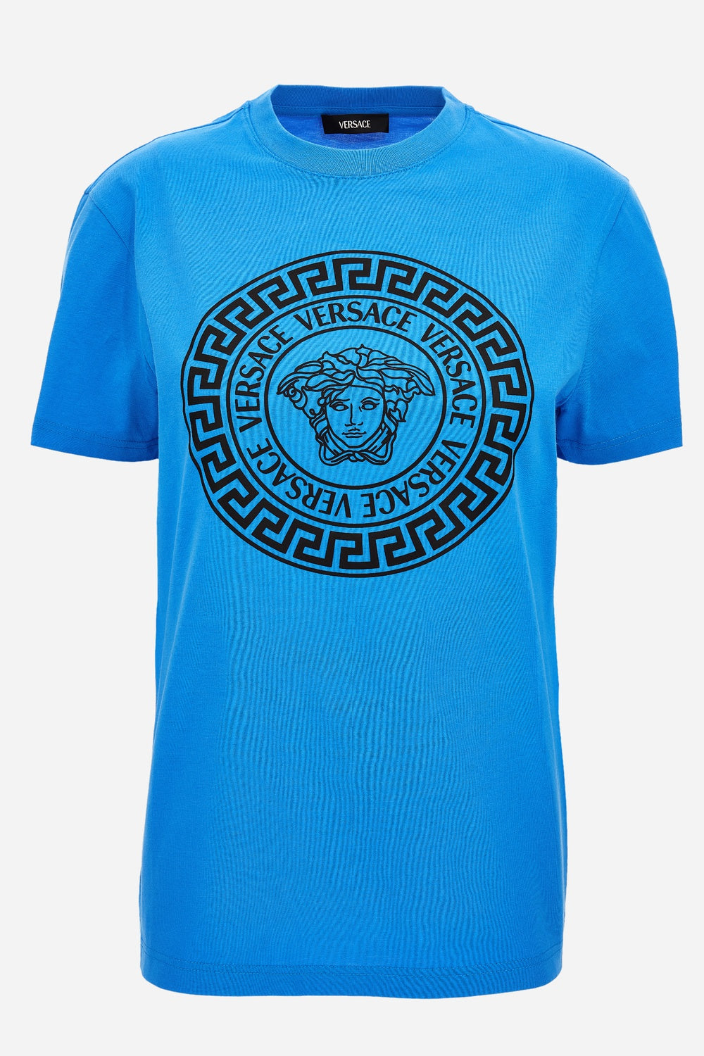 Versace — T-Shirt In Responsible Cotton Jersey+Medusa Greca Versace Printed