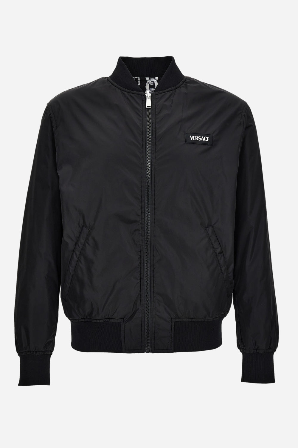 Versace — Blouson In Nylon Fabric Combo-Allover Chain Print