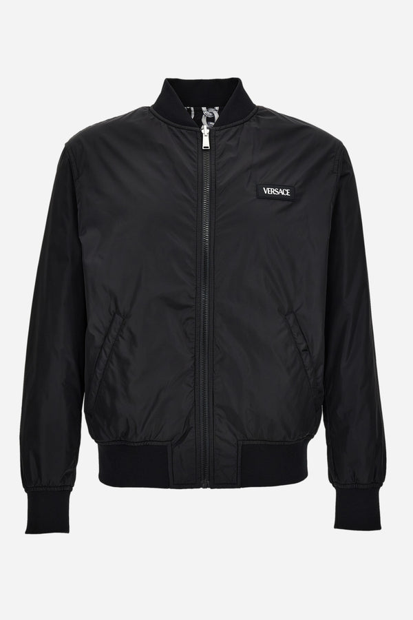 Versace — Blouson In Nylon Fabric Combo-Allover Chain Print