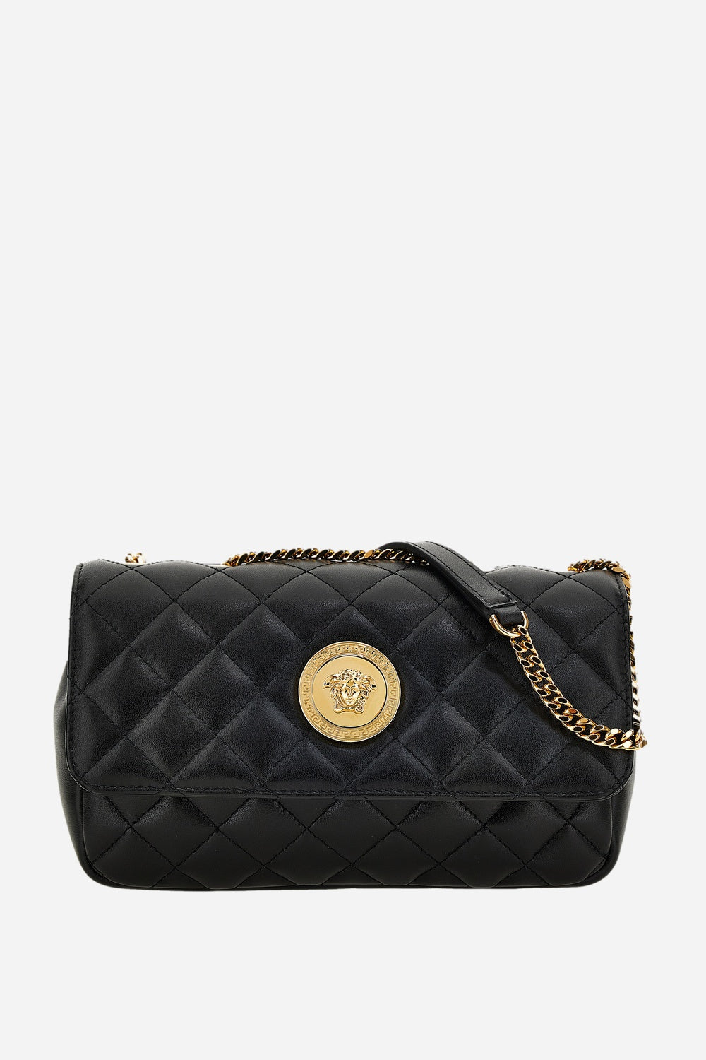 Versace — Icon Sm Shoulder Bag In Quilted Lamb Leather