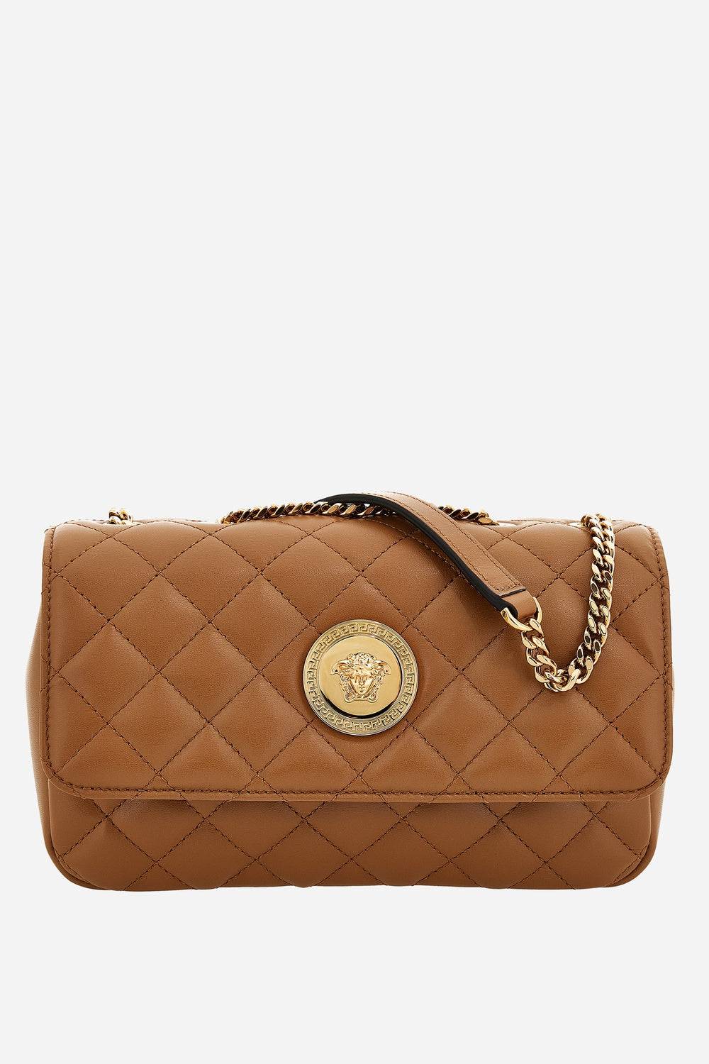 Versace — Icon Sm Shoulder Bag In Quilted Lamb Leather