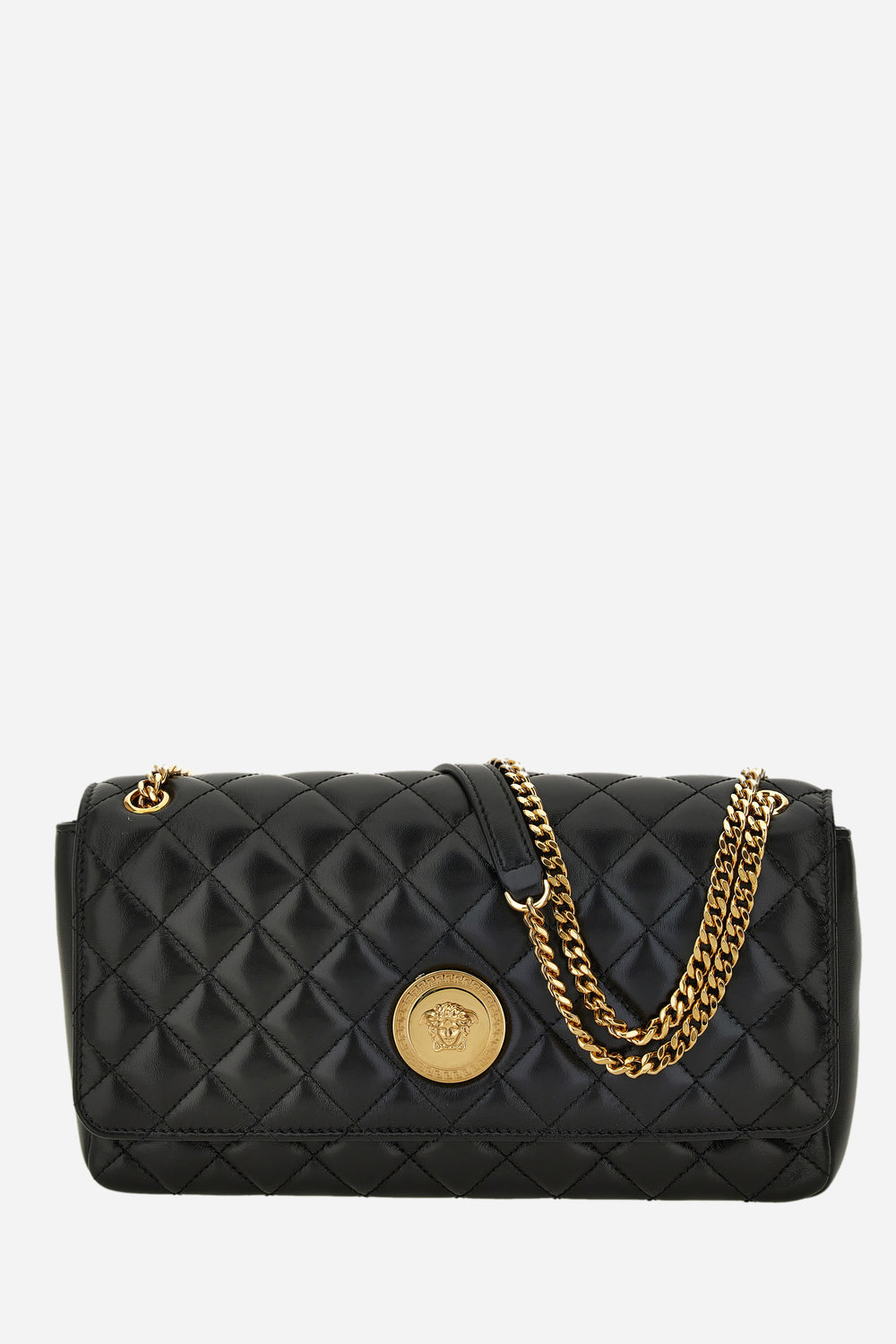 Versace — Icon Md Shoulder Bag In Quilted Lamb Leather