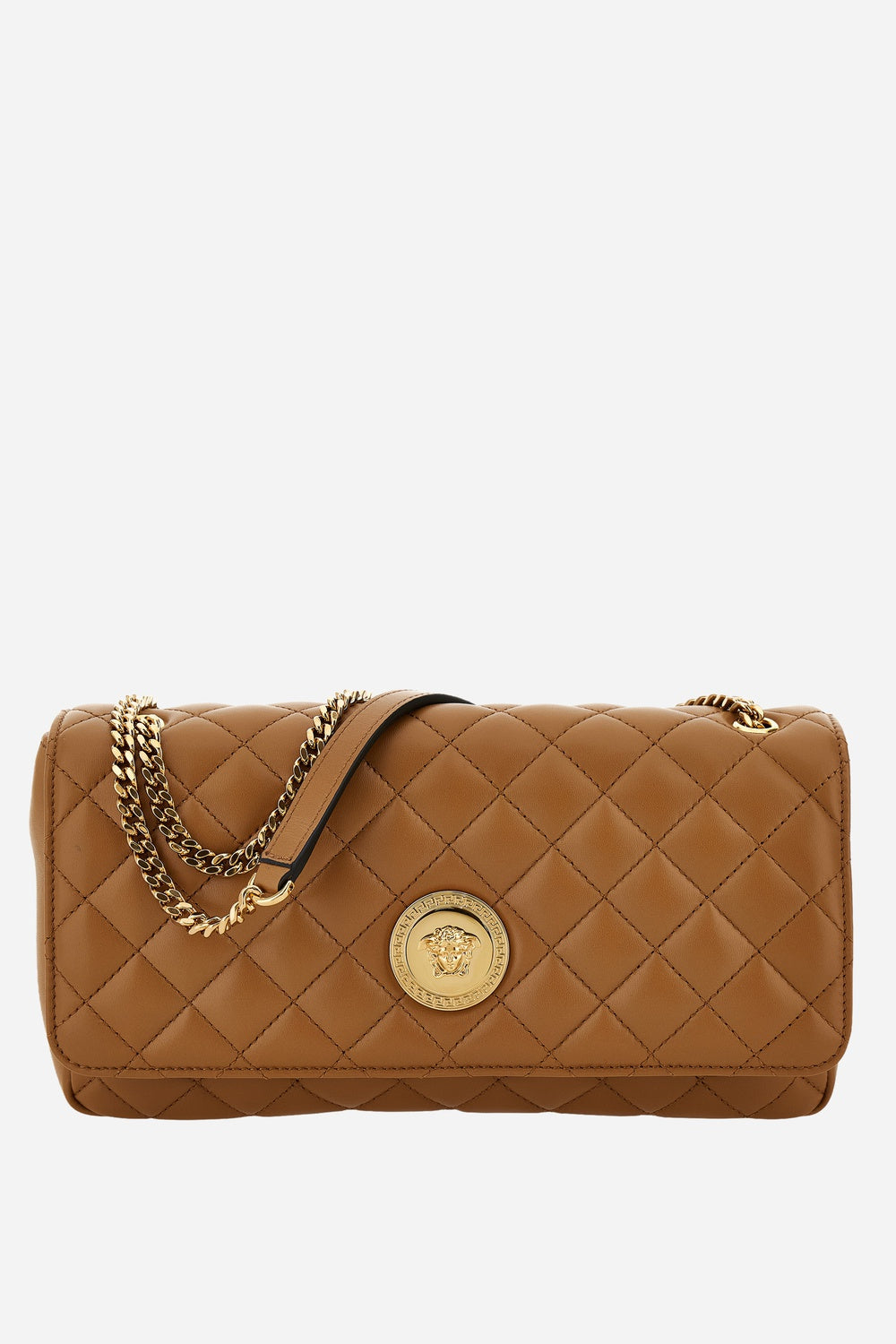 Versace — Icon Md Shoulder Bag In Quilted Lamb Leather