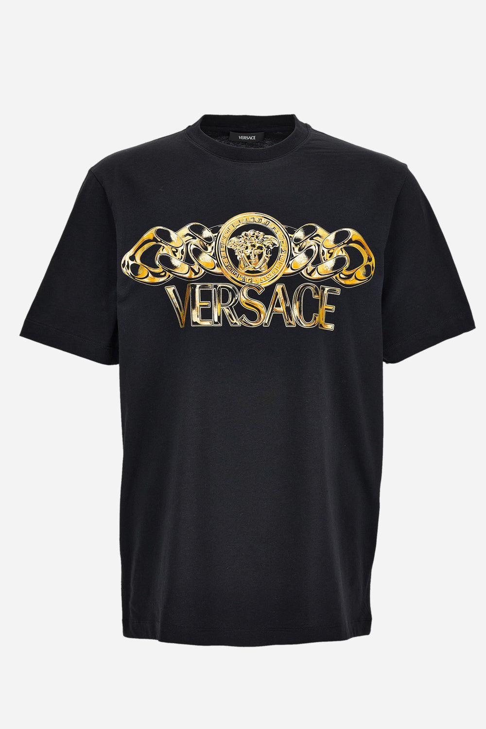 Versace — T-Shirt In Jersey Fabric-Chain Print