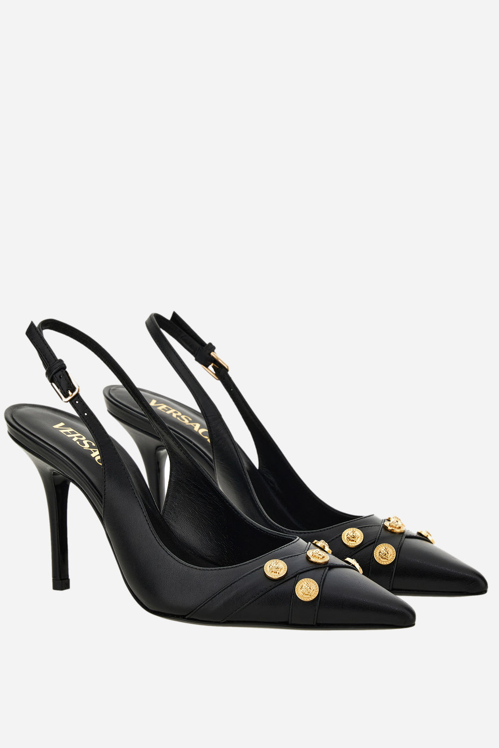 Versace — Tribute Sling Back In Calf Leather