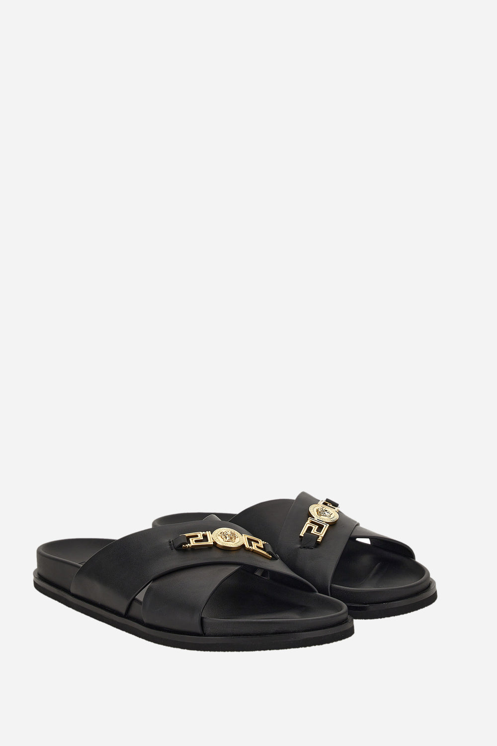 Versace — La Greca Sandal In Calf Leather