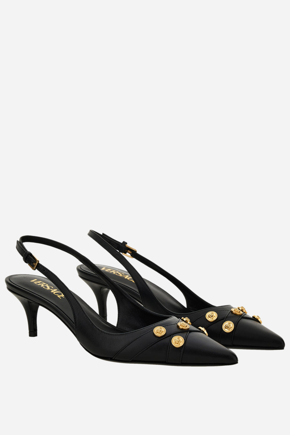 Versace — Tribute Sling Back In Calf Leather