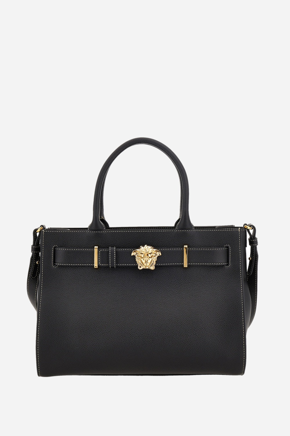 Versace — La Medusa Large Tote In Grainy Calf Leather