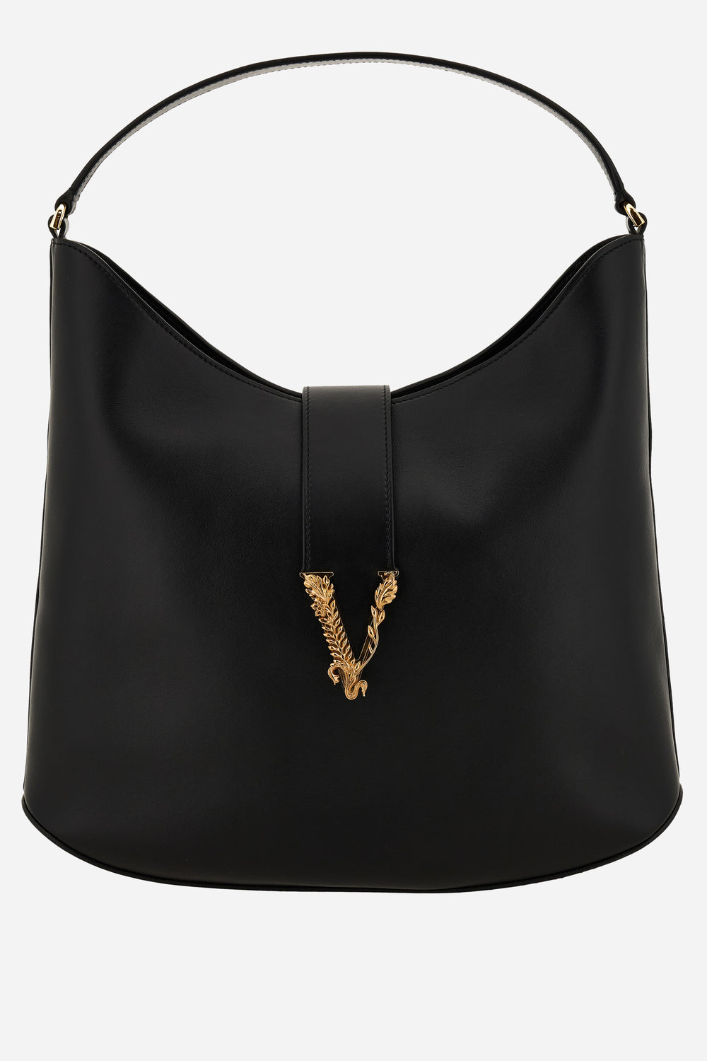 Versace — Virtus Hobo Bag In Calf Leather