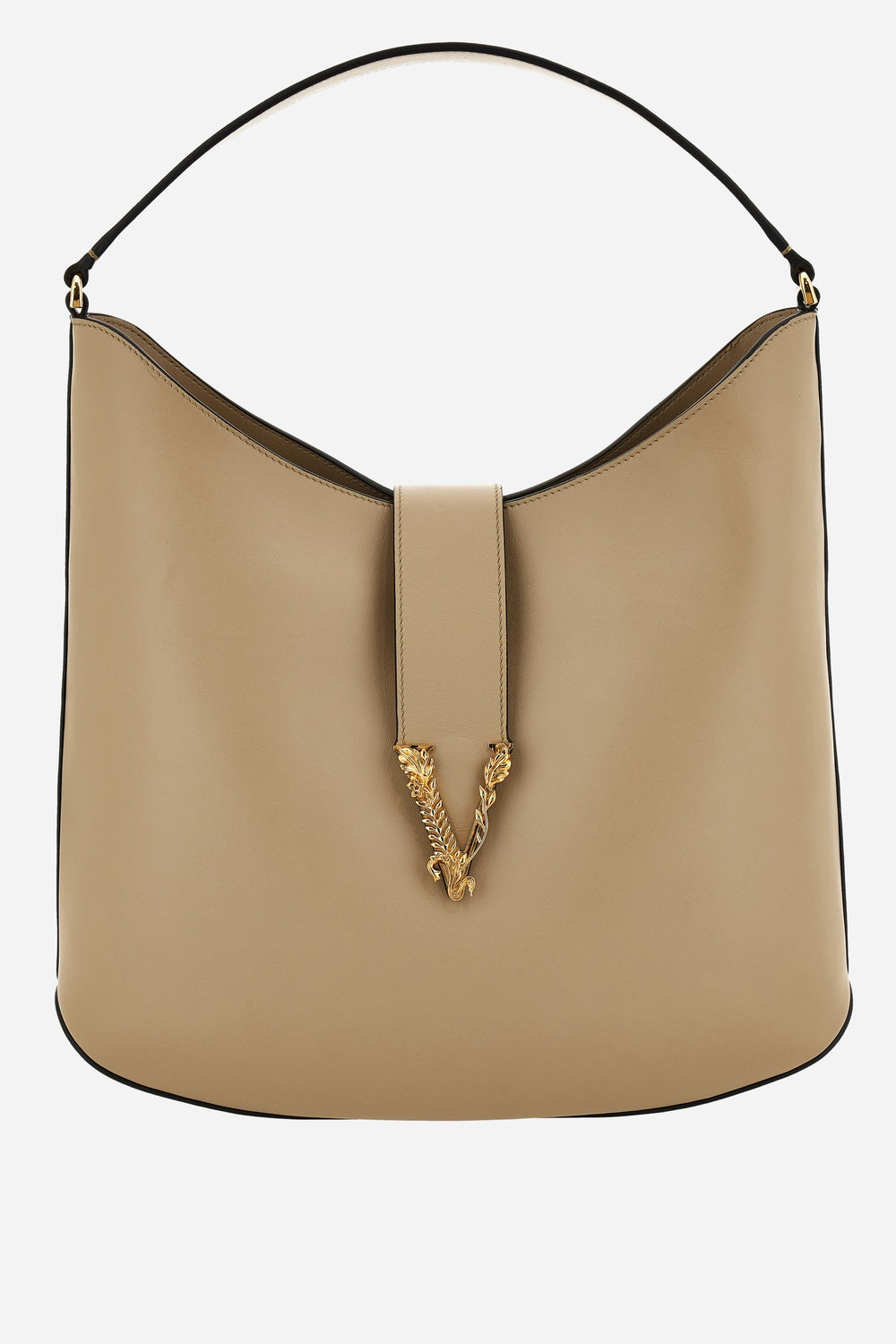 Versace — Virtus Hobo Bag In Calf Leather