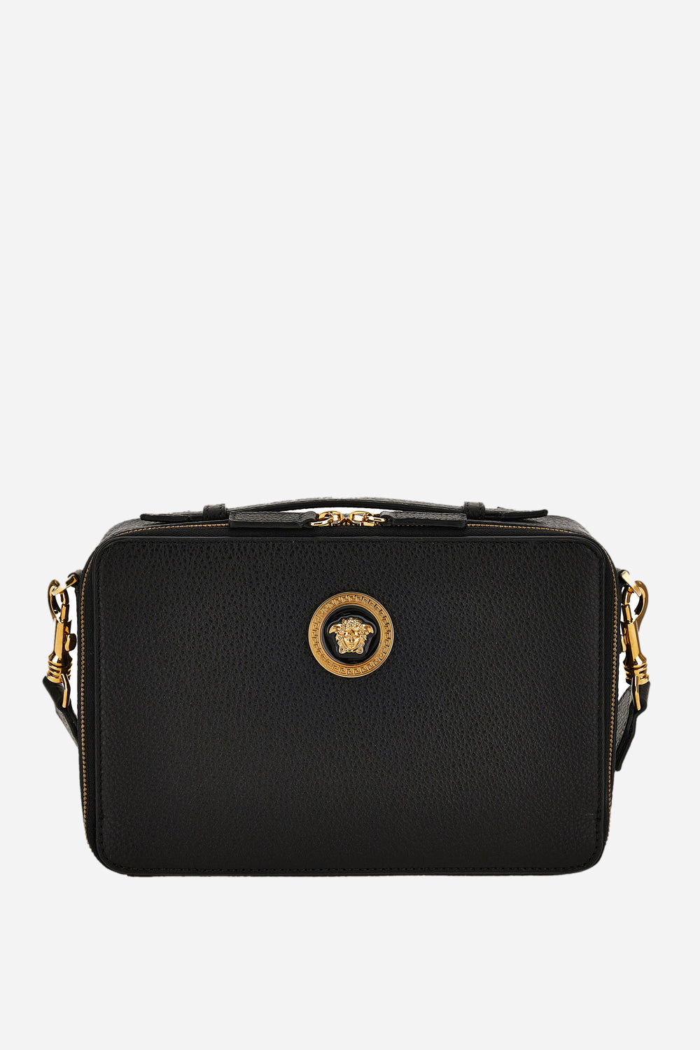 Versace — Icon Crossbody In Grainy Calf Leather