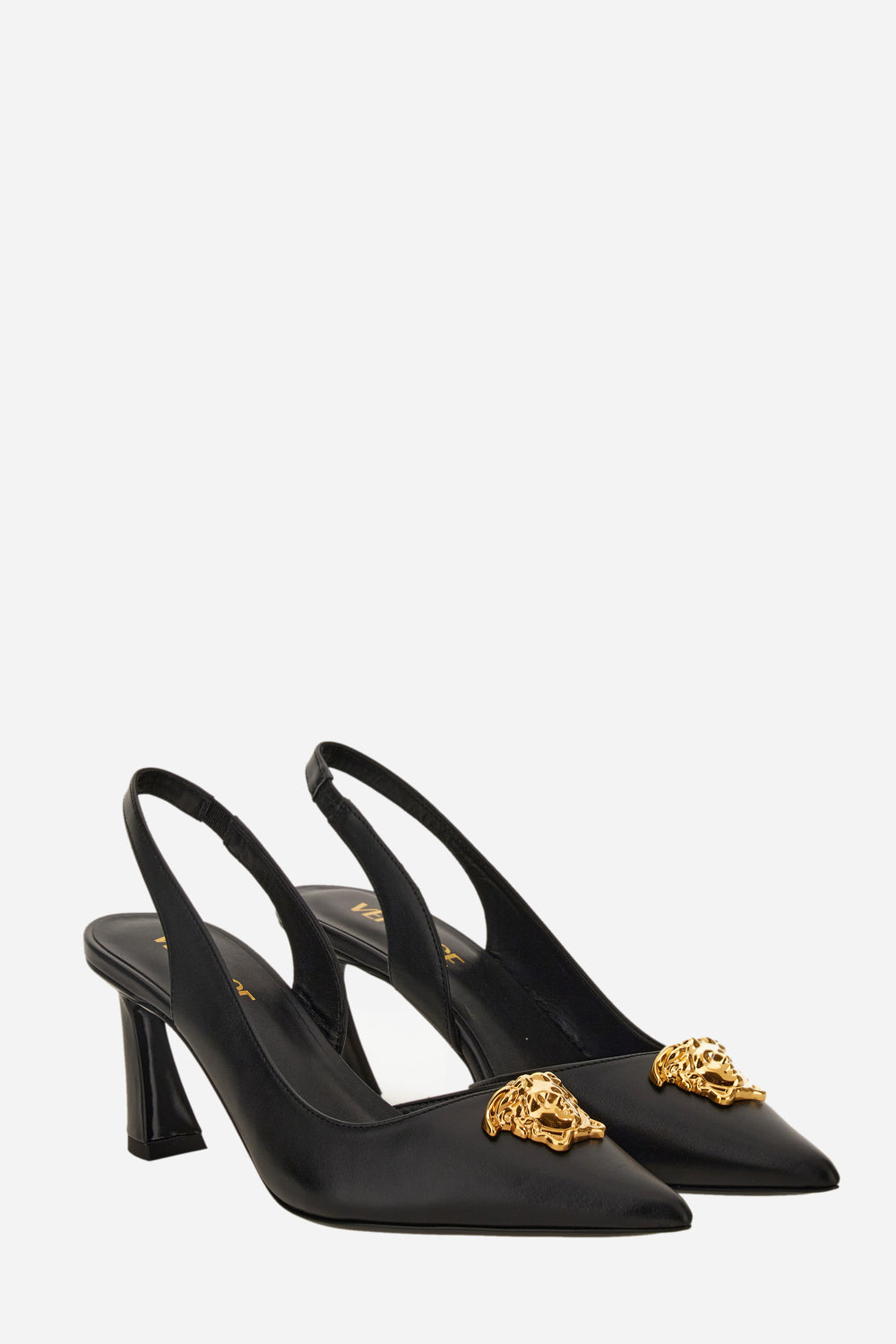 Versace — La Medusa Sling Back In Calf Leather