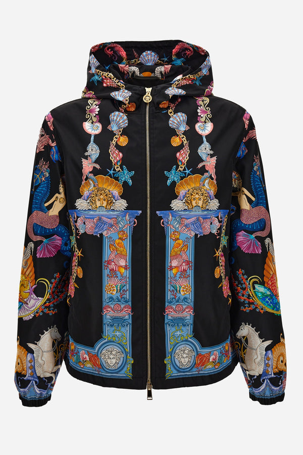 Versace — Blouson In Coral Theater Printed Technical Fabric
