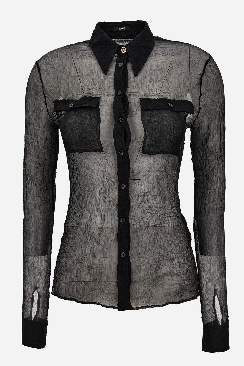 Versace — Informal Shirt In Silk Creponne