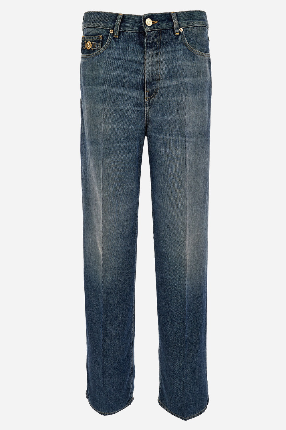 Versace — Pant Denim In Dirty Indigo Wash Denim