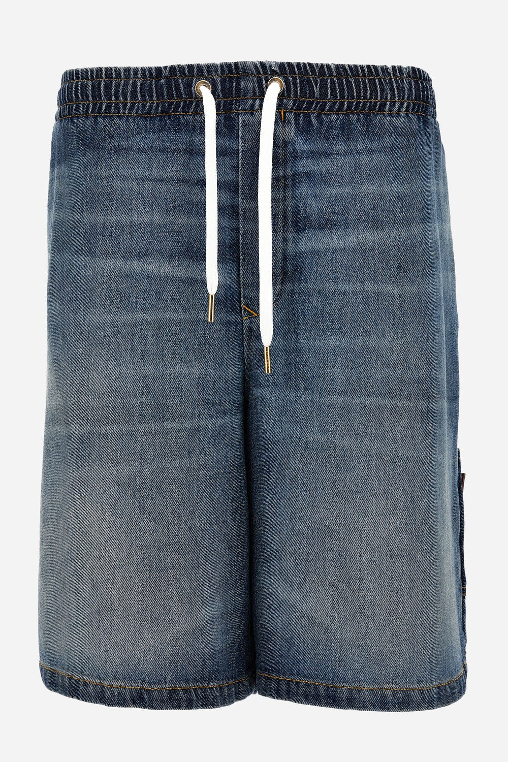 Versace — Short Denim In Dirty Indigo Wash Denim