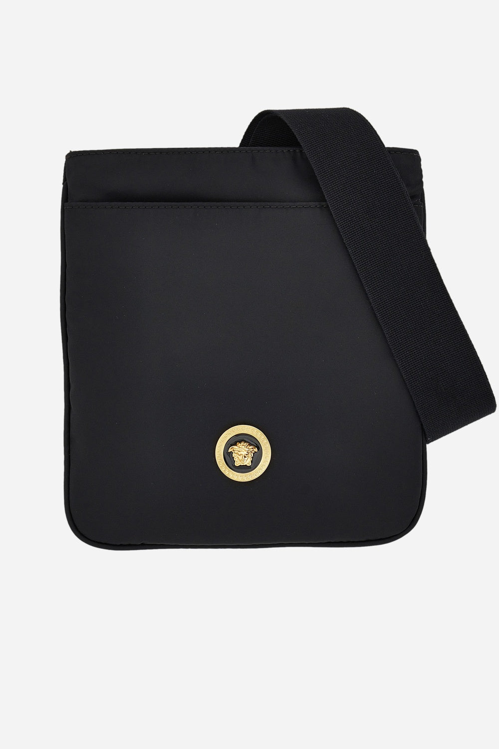 Versace — Icon Nylon Crossbody In Nylon-Calf-Enamel Hw