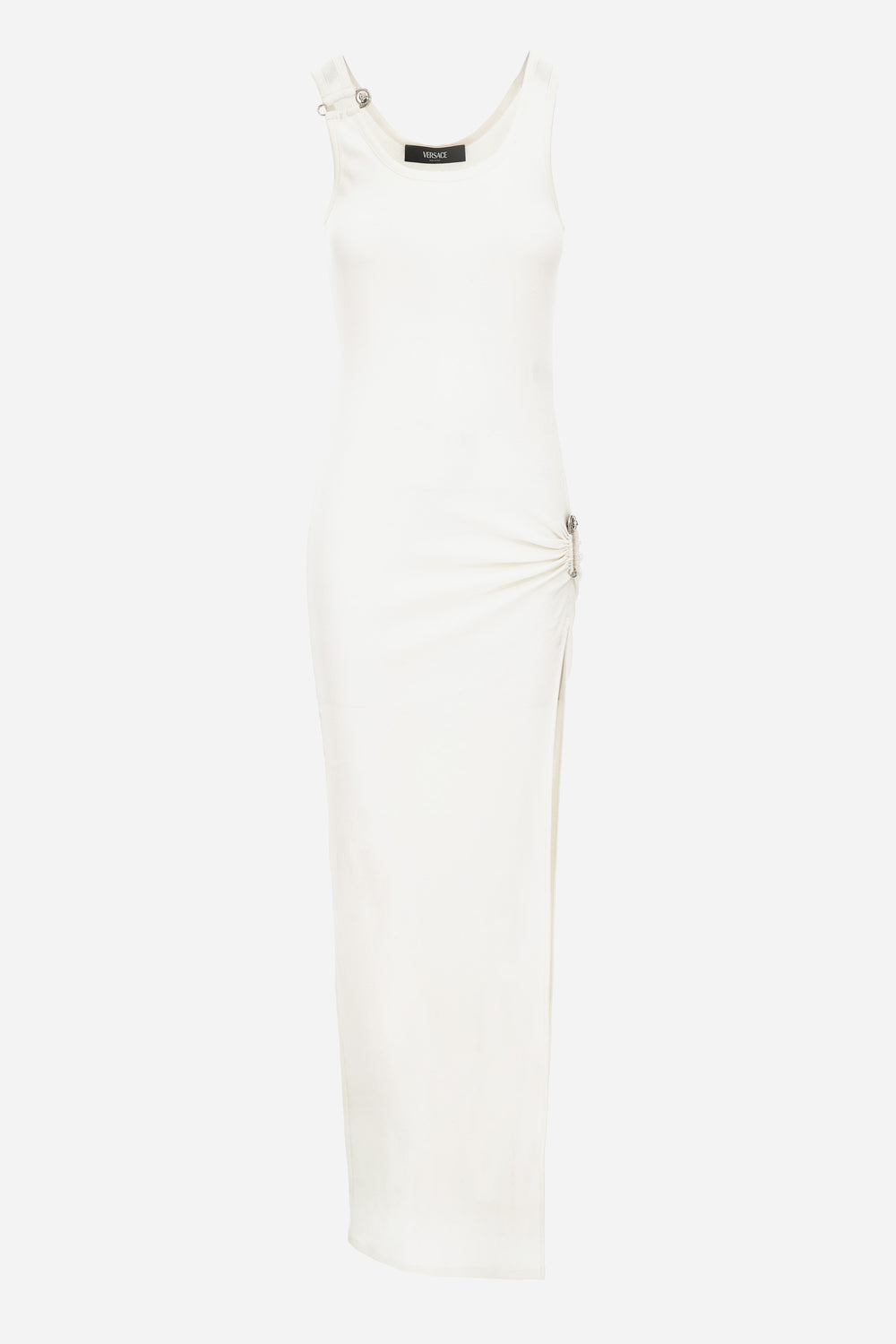 Versace — Dress In Versace Logo Cotton Stretch Rib