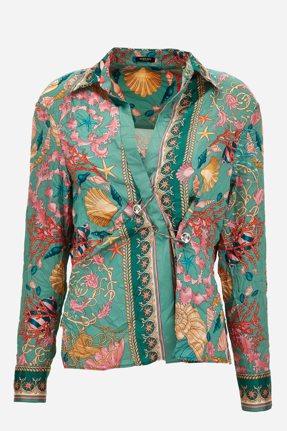 Versace — Informal Shirt In Underwater Barocco Foulard On Responsible Pl Twill Wr
