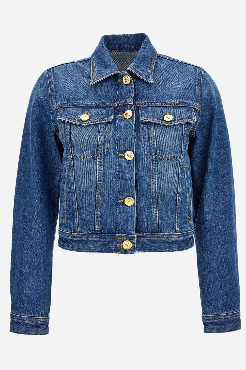 Versace — Jacket Denim In Stone Wash Denim Fabric